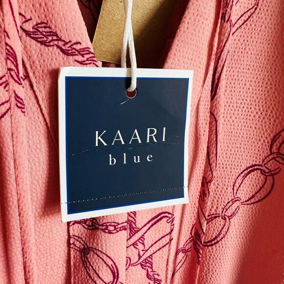 NWT Kaari Blue London Calling Blush Chain Long Sleeve Mini Dress – Large - Picture 4 of 10